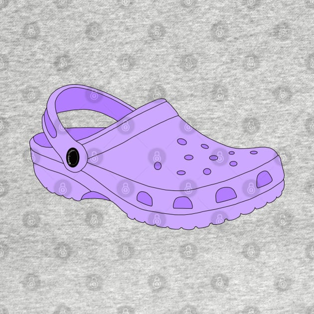 Purple Crocs Shoe by Gold Star Creative